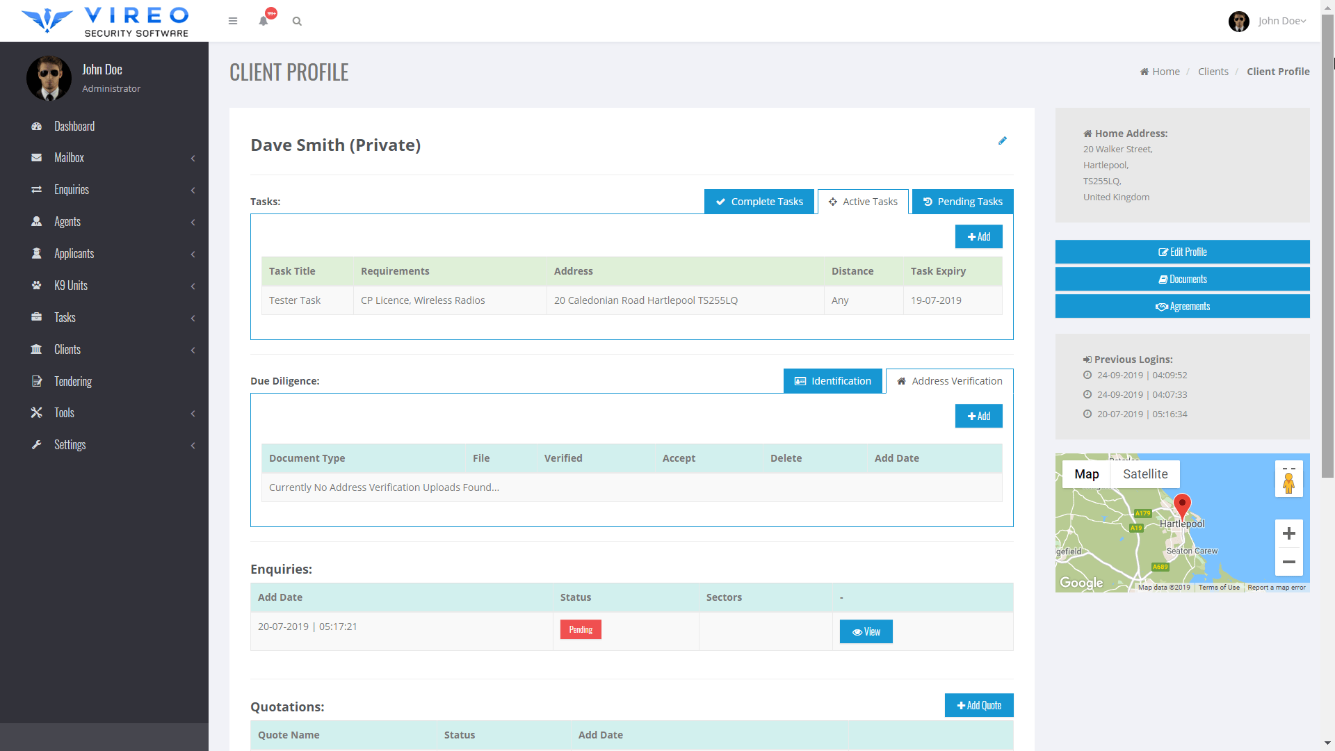 Client Management - Vireo Software